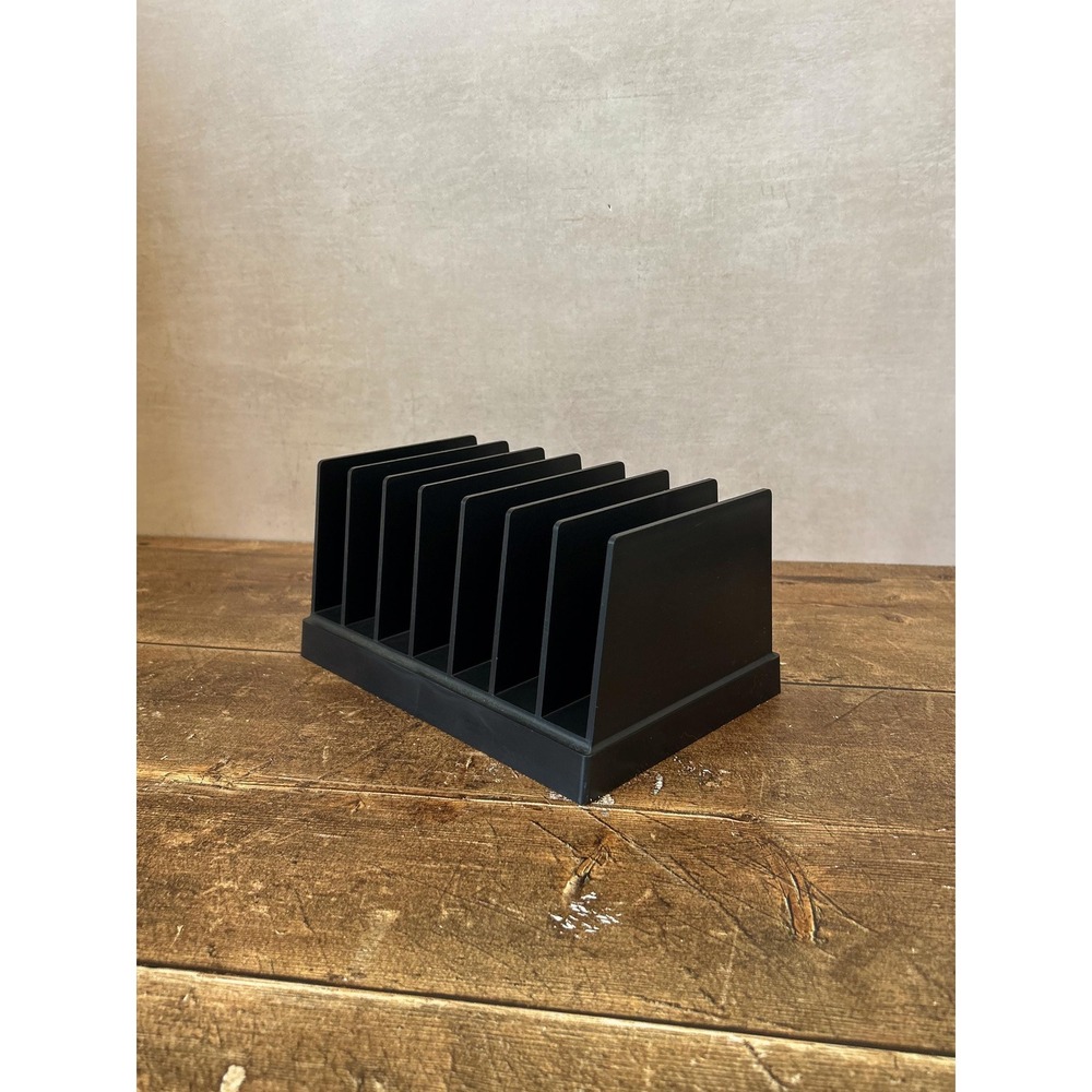 Vintage Korr Mid Century Desk Organizer - Black Letter Tray - Retro Paper Holder - Picture 7 of 13